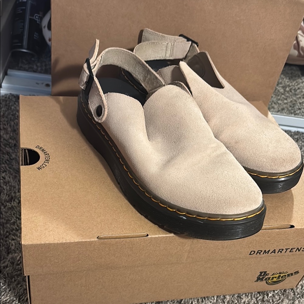 Dr. Martens Tan Loafers with Chunky Sole